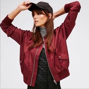 Free People Midnight Bomber | Maroon/Burgundy | Size M